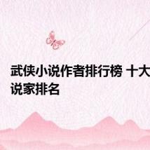 武侠小说作者排行榜 十大武侠小说家排名