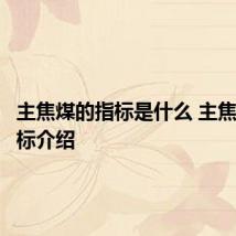 主焦煤的指标是什么 主焦煤的指标介绍
