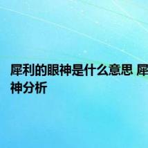 犀利的眼神是什么意思 犀利的眼神分析