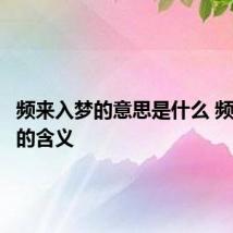 频来入梦的意思是什么 频来入梦的含义