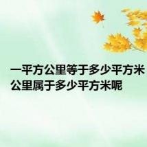 一平方公里等于多少平方米 一平方公里属于多少平方米呢
