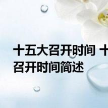 十五大召开时间 十五大召开时间简述