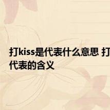 打kiss是代表什么意思 打kiss是代表的含义