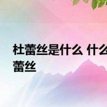杜蕾丝是什么 什么是杜蕾丝