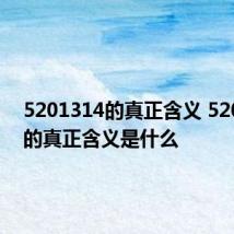 5201314的真正含义 5201314的真正含义是什么
