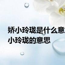 娇小玲珑是什么意思 娇小玲珑的意思