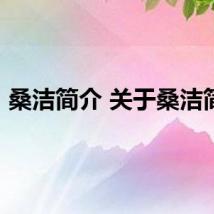 桑洁简介 关于桑洁简介