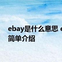 ebay是什么意思 ebay简单介绍