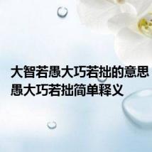 大智若愚大巧若拙的意思 大智若愚大巧若拙简单释义