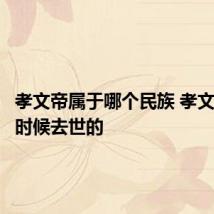 孝文帝属于哪个民族 孝文帝什么时候去世的