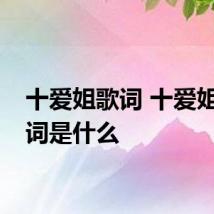 十爱姐歌词 十爱姐的歌词是什么