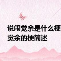 说闹觉余是什么梗 说闹觉余的梗简述
