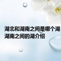 湖北和湖南之间是哪个湖 湖北和湖南之间的湖介绍
