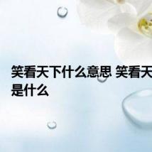 笑看天下什么意思 笑看天下意思是什么