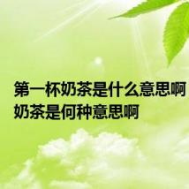 第一杯奶茶是什么意思啊 第一杯奶茶是何种意思啊