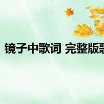 镜子中歌词 完整版歌词