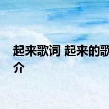 起来歌词 起来的歌曲简介