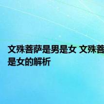 文殊菩萨是男是女 文殊菩萨是男是女的解析
