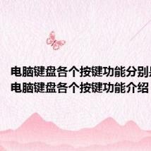 电脑键盘各个按键功能分别是什么 电脑键盘各个按键功能介绍
