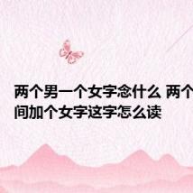 两个男一个女字念什么 两个男字中间加个女字这字怎么读