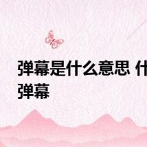 弹幕是什么意思 什么是弹幕