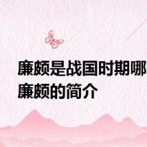 廉颇是战国时期哪国人 廉颇的简介