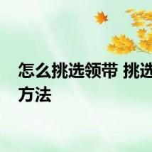 怎么挑选领带 挑选领带方法