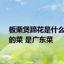 板栗煲蹄花是什么地方的菜 是广东菜
