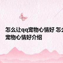 怎么让qq宠物心情好 怎么让qq宠物心情好介绍