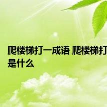 爬楼梯打一成语 爬楼梯打一成语是什么