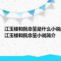 江玉楼和阮念笙是什么小说的名字 江玉楼和阮念笙小说简介