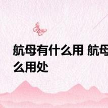 航母有什么用 航母有什么用处