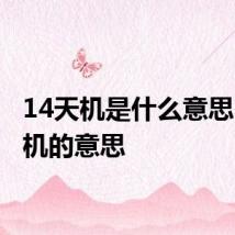14天机是什么意思 14天机的意思