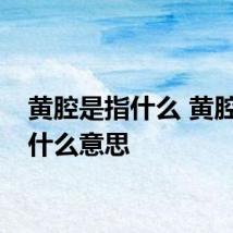 黄腔是指什么 黄腔是指什么意思