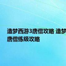 造梦西游3唐僧攻略 造梦西游3唐僧练级攻略