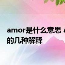 amor是什么意思 amor的几种解释