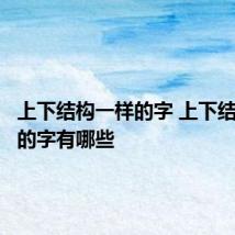 上下结构一样的字 上下结构一样的字有哪些