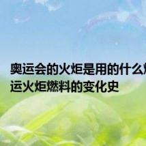奥运会的火炬是用的什么燃料 奥运火炬燃料的变化史