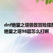 dnf绝望之塔极致冒险搭配 DNF绝望之塔98层怎么打啊