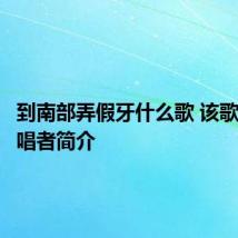 到南部弄假牙什么歌 该歌曲的演唱者简介