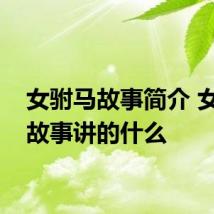 女驸马故事简介 女驸马故事讲的什么
