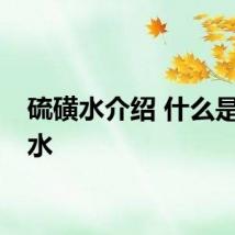 硫磺水介绍 什么是硫磺水