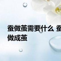 蚕做茧需要什么 蚕如何做成茧