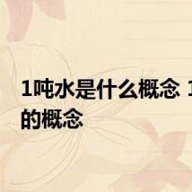 1吨水是什么概念 1吨水的概念