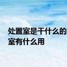 处置室是干什么的 处置室有什么用