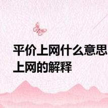 平价上网什么意思 平价上网的解释