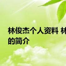 林俊杰个人资料 林俊杰的简介