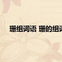 珊组词语 珊的组词