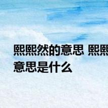 熙熙然的意思 熙熙然的意思是什么