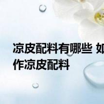 凉皮配料有哪些 如何制作凉皮配料